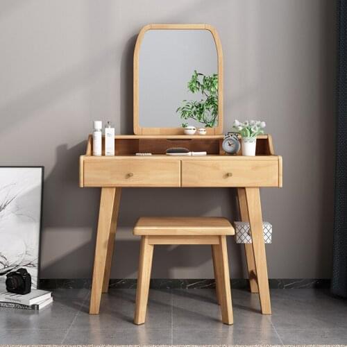 Nordic bedroom dressers dressing table storage dressing table solid wood ins dressing table mirror