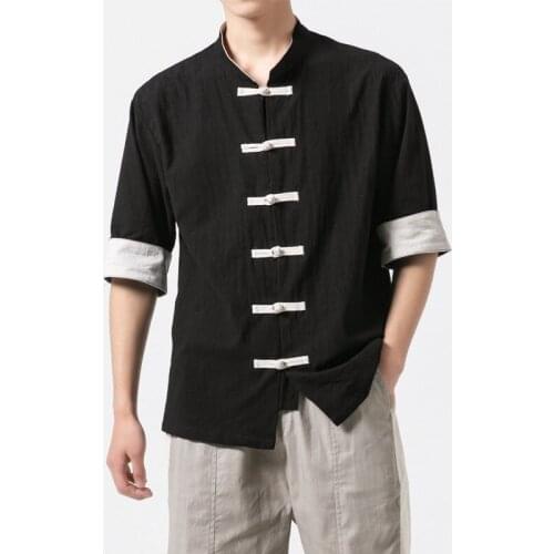 Traditional Chinese Clothing For Men Tops Tang Suit Kung Fu Clothes Cotton Linen Vintage Oriental Style Clothing Hanfu Men 11379