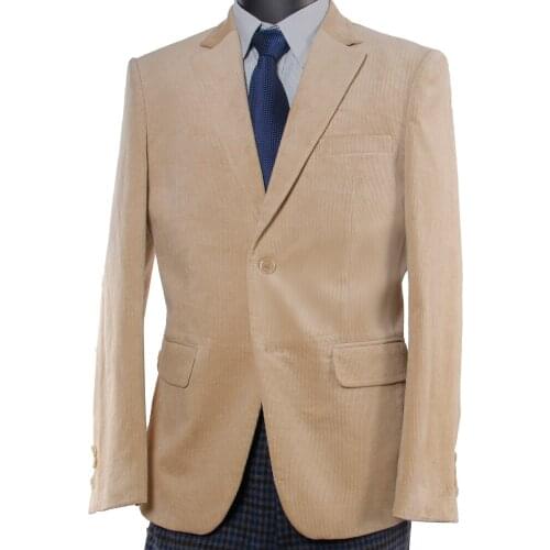 2021 Casual Men Corduroy Blazer Camel Custom Made Corduroy Jacket,Slim Elegant Beige Warm Cotton Veste Homme Manteaux Sur Mesure
