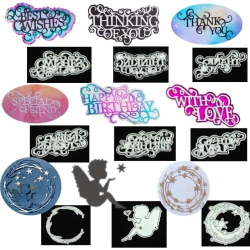 ZENRA Blessing Angel Steel Cutting Dies Stencils For Card Making Decorative Embossing Paper Cards Scrapbook DIY Knife Mould