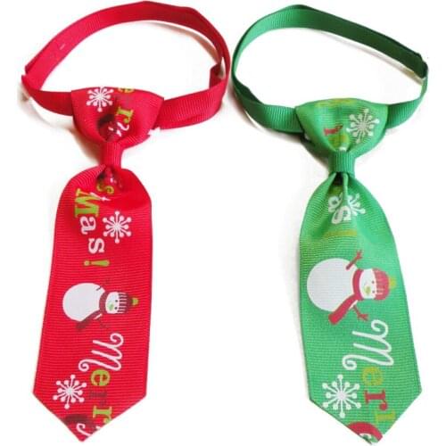 50 or 100pcs/lot Christmas Dog Ties Pet Cat Neckties Accessories Dog Holiday Grooming products Supplies 2 colors Y10901