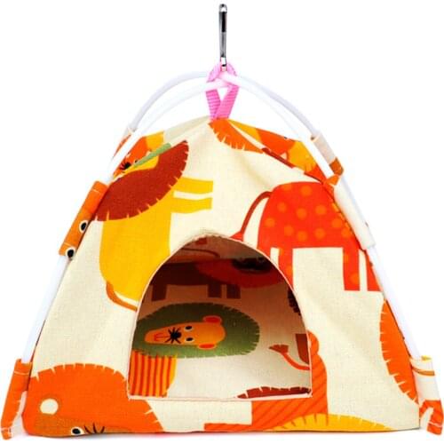 Cartoon Parrot Cote Bird Nest Velvet Mat Sleeping Luxury Hanging Standing Washable Home Tent
