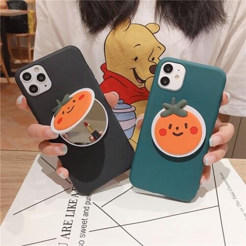 Ins Makeup Mirror Soft Phone Case for Meizu Note 9 8 M5 M6 M3 M2 Note M5C M5S M5 M6 M3 Mini M3S Cover Cartoon With Strap Funda