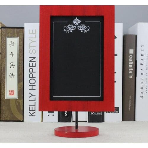 Wood Tabletop Chalkboard Notice Blackboard Erasable Hotel Restaurant Business Bulletin Message Board Office Home Table Decor