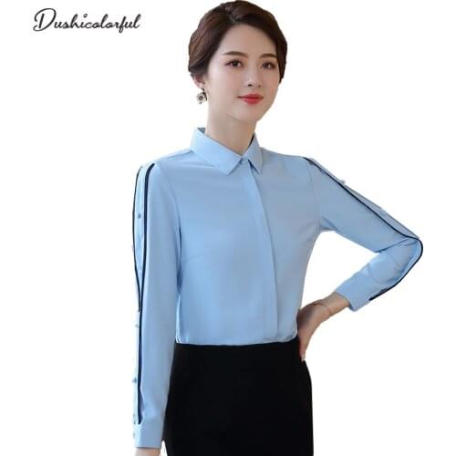 Dushicolorful Blue Blouses