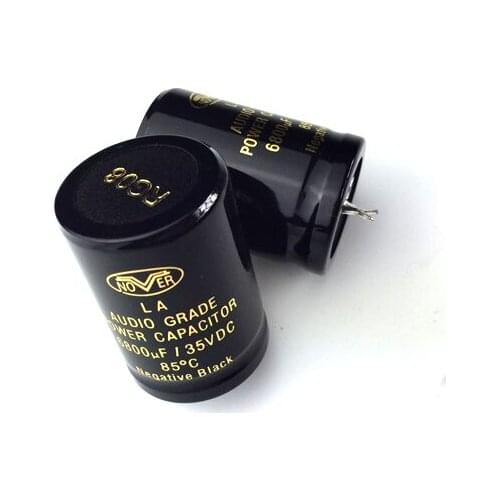 2pcs 6800uF 35V 25*35mm Nover 85 Degrees Electrolytic Capacitor For Audio Hi-Fi Filter YJ00381