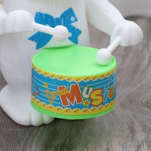 Rabbit Drumming Toy Wind-Up Clockwork Educational Toy Gift For Kid C5AF