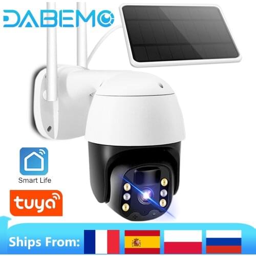 Tuya IP Camera PTZ 1080P HD Starlight Night Vision Outdoor Solar Battery Powered Wireless WIFI Camera Security Surveillance