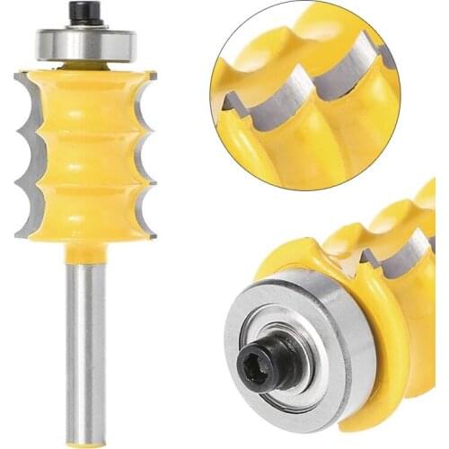 Quality 1/4" Shank Large Triple Bead Column/Face Molding Router Bit For Woodworking