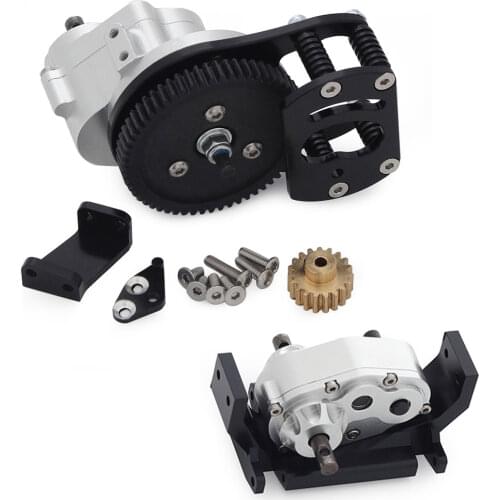 CNC Metal Transmission Transfer Case Gearbox for 1/10 RC Crawler Car RC4WD Gelande II FJ40 G2 D90 D110 Defender