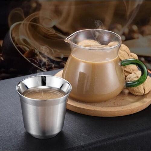 New Stainless Steel Metal Beer Cup Wine Cups Coffee Tumbler Tea Milk Mugs Home Latte Milk Coffee Durable Mug Kitchen Accessories