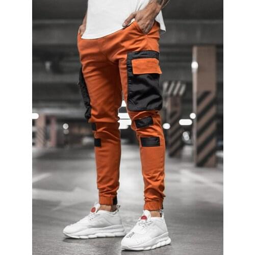 2020 Autumn Men patchwork Joggers Pants Mens Pockets Ankel Cargo Pants Male Streetwear Overalls Sweatpants track harem pants men