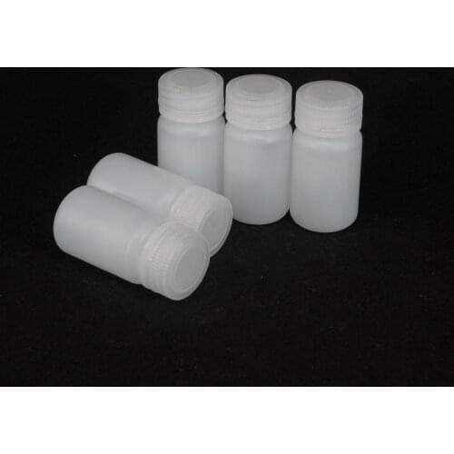 Lot5 60ml White PP Plastic Cylindrical Chemical Container Reagent Bottle