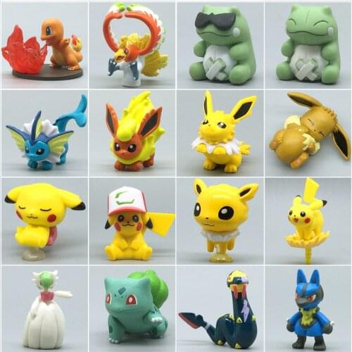 Pokemon Genuine 1 2 3 Generation Doll Kids Toy Pocket Monster Action Figure Collections Venusaur Eevee Marill Charmander Manaphy