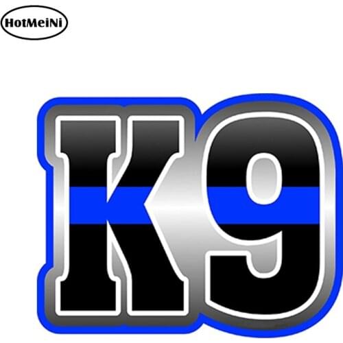 HotMeiNi 13cm x 10cm Car Styling Thin Blue Line K9 Support Dog Decal Waterproof Car Sticker Bumper Doors Windows Accessories