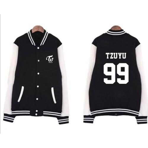 Kpop TWICE Lim Na Yeon MOMO Tzuyu Mina Hoodies Sweatshirts Baseball Woman Clothes Zip Up Korean Hoodie Wholesale New K-POP