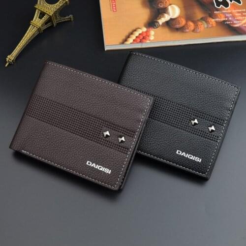 Thin Embossed Wallet for Men Soft Leather Coin Purse Male Short Money Bag Casual Card Holder Mini Men Wallets carteras de hombre