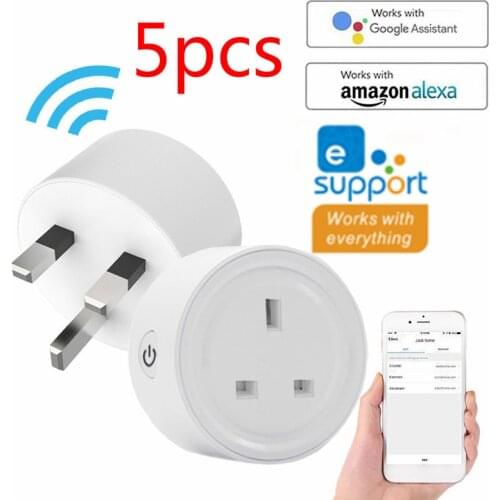 WiFi Smart Plug Smart Socket EU Adaptor 10A Power Monitor Timing Socket Smart Home Tuya APP Control Works With Alexa Google Home
