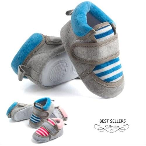 Spring Autumn Baby Cotton Shoes Fashion Newborn Striped First Walkers Infants Boys Girls Casual Shoes