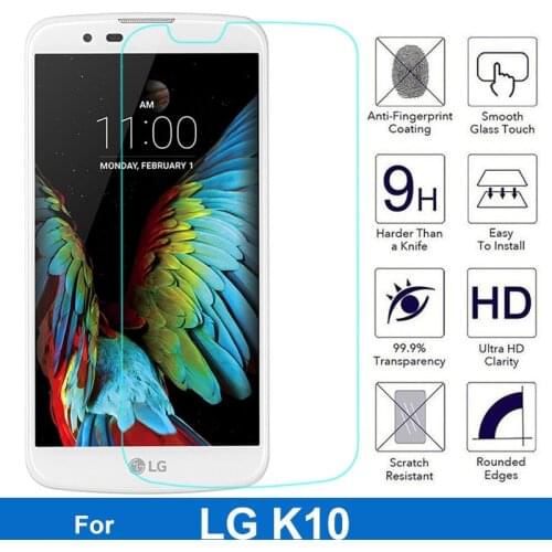 Not Full Cover) For LG K10 K 10 Tempered Glass Screen Protector Protective Film On K410 K420N K430ds K430dsY pelicula de vidro