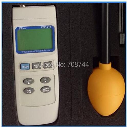 0-9.9999mW/m2,0-99.999W/m2,0-199.99V/m2, 3 axis RF Electromagnetic Field Meter EMF-819