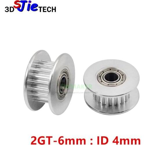 1pcs 2GT 20 Teeth Synchronous Wheel Pulley with Teeth Driven Perlin Gear Bore 4mm for 6mm belt 3D Printer parts GT2