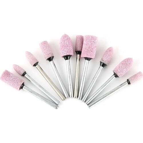 10Pcs Drill Grinding Head Tool Polishing Head Rotary Tools Abrasive Mounted Stone Wheel Head Die Grinder DIY Drill Bits Set