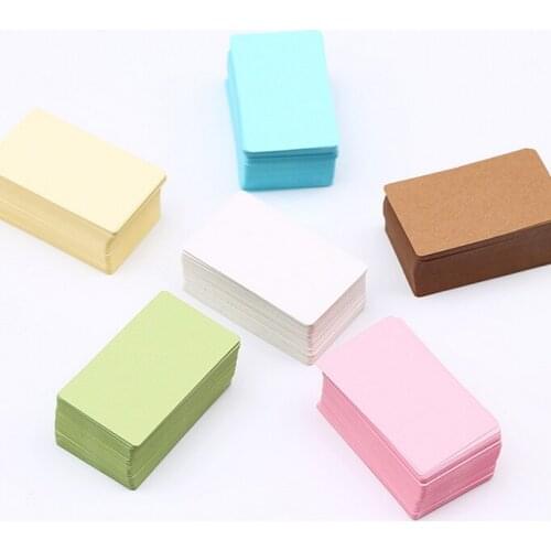 100pcs/box Cowhide Color Word Card Nine Color For Choose And Can Be Mixed Creative Greeting Postcard