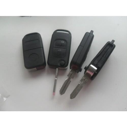 2 Button Replacement Flip Remote Key Shell Case For Mrcedes Benz B200 A160 With HU39 Blade Fob Key Cover 5PCS/lot