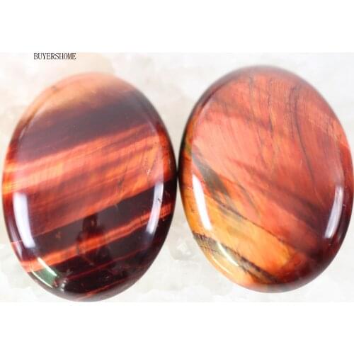 2Pcs/Lot 22x30MM Oval Natural Stone Bead Red Tiger Eye CAB Cabochon For Jewelry Making DIY Bracelet Necklace K527