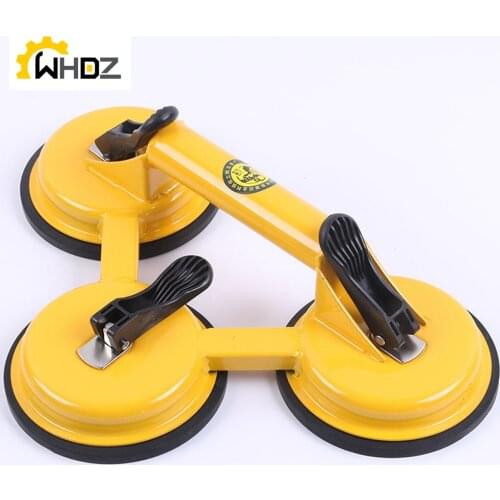 Aluminum Alloy Triple Claw Sucker Suction Cup with Rubber Suction Pad Handles for Tiles Glass Lightweight