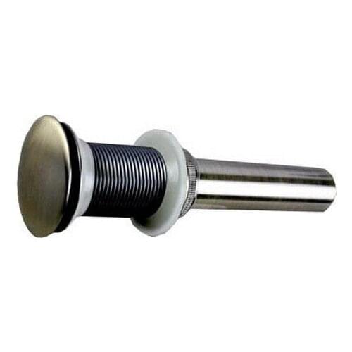 Bathroom Brushed Nickel Brass Large Round Cap Pop UP Sink Drain Without Overflow Dsd033