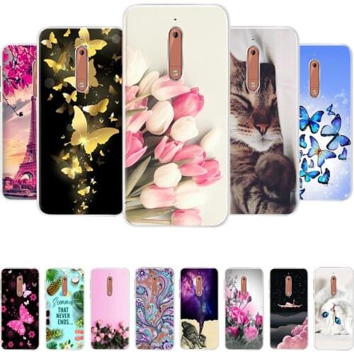 For Nokia 5 Case 5.2" Soft Silicone Bumper Back Cover Case For Nokia 5 Nokia5 2017 Cases TA-1024 TA-1044 TA-1053 Phone Covers