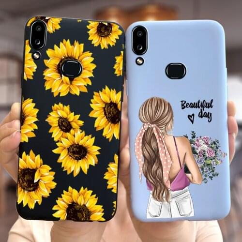 For Samsung A10s Case A107F Pretty Girls Sunflowers Cover For Samsung Galaxy A10S A 10 s SM-A107F Phone Cases Soft Fundas Bumper