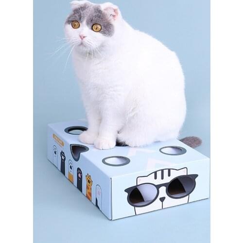 Cats Puzzle Cats Self Hi Toys Interactive Pet Toy Cat Bell Toywith Bell Thickened Corrugated Cardboard Production