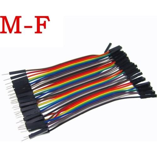 40pcs 10cm 2.54mm 1pin 1p-1p/ male to female jumper wire Dupont cable