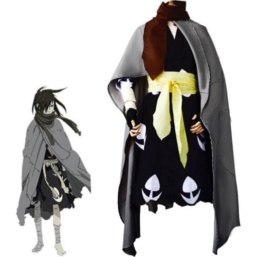Janpnese Anime Dororo Cosplay Costume Hyakkimaru Kimono Cosplay Costume Halloween Men Cloak Costume Full Set