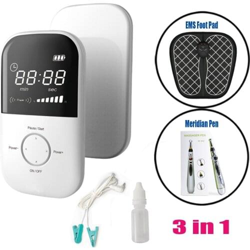 LASTEK 3 in 1 Anxiety Migraine Headache Insomnia Therapy Device w/ 2 Free Gifts Meridian Acupuncture Pen + EMS Foot Pad Massager