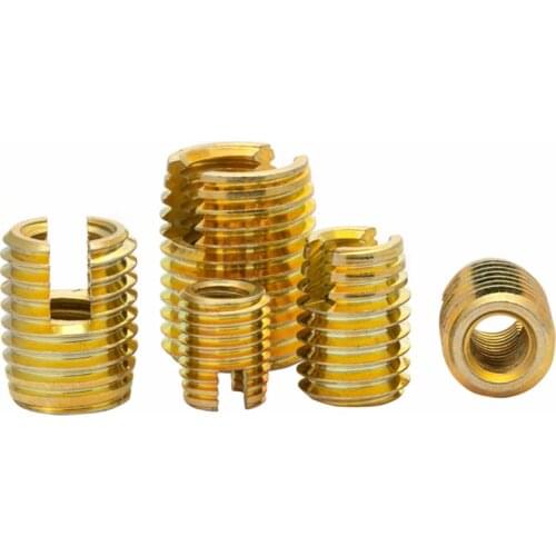 M2 M3 M4 M5 M6 M8 M10 Galvanized steel 302 Style Threaded Metal Thread Repair Insert Self Tapping Inserts Slotted Screw Threaded