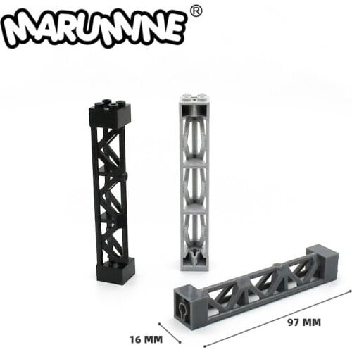 Marumine Lattice Tower 2x2x10 w / cross 58827 Building Blocks 95347 Bricks Compatible Assembles City View Particles Rail Fence