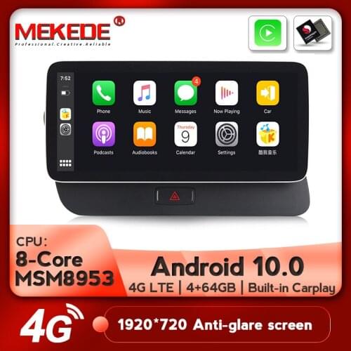 MEKEDE HD MSM8953 4GB+64GB Android 10.0 Car Multimedia Player For Audi Q5 8R 2009-2016 Navigation GPS Carplay 4G LTE WIFI DSP