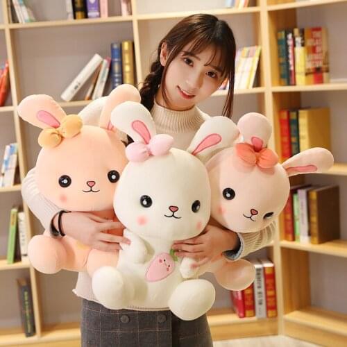Lovely Carrot Rabbit Plush Toy for Children Stuffed Bunny Animal Doll Kids Baby Kawaii Appease Toy Cute Birthday Gift