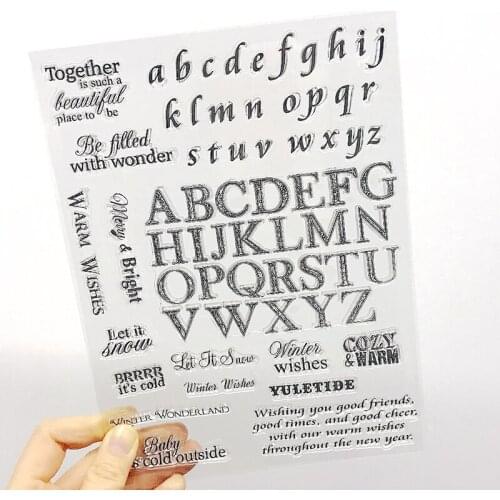 Monogram Clear Transparent Stamp Seal For DIY Scrapbooking Rubber Stamp Card Making Album Decoroation Crafts