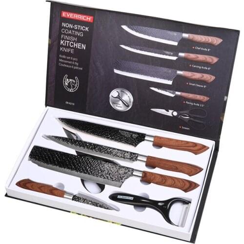 Kitchen Chef Knife Set 6PCS Cooking Chef Knives Set Stainless Steel For Cutting, Dicing, Slicing