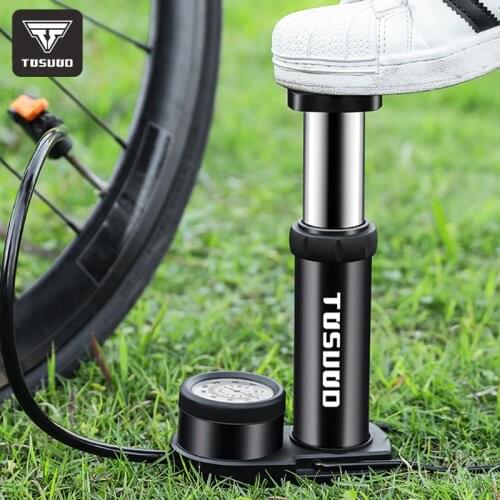 TOSUOD Bike Pump Ultra-light Portable MTB Cycling Inflator Foot Bomba de ar bicicleta120Psi High Pressure Bicycle barometer Pump
