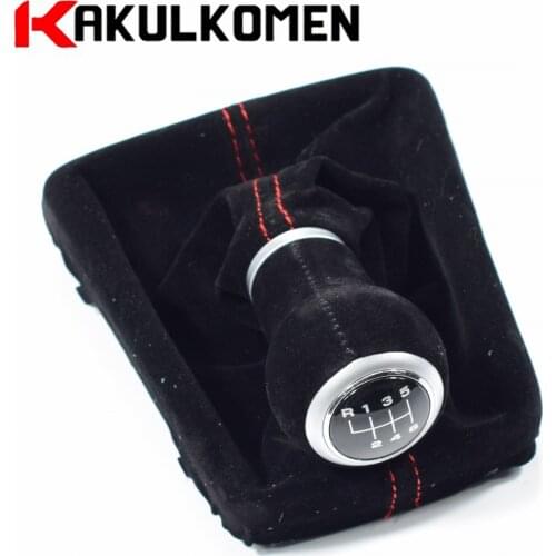 New exclusive Red Black Gift Suede Leather Gear Shift Knob boot cover Gaiter For Audi A3 S3 8V-8P S-line 2014-2020