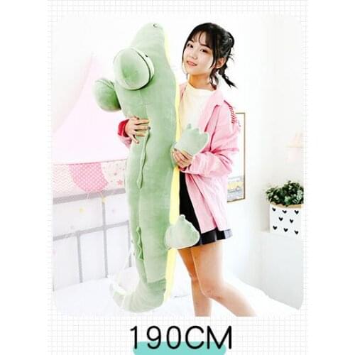Huge 190cm cartoon crocodile plush toy very soft cotton doll sleeping pillow birthday gift h1470