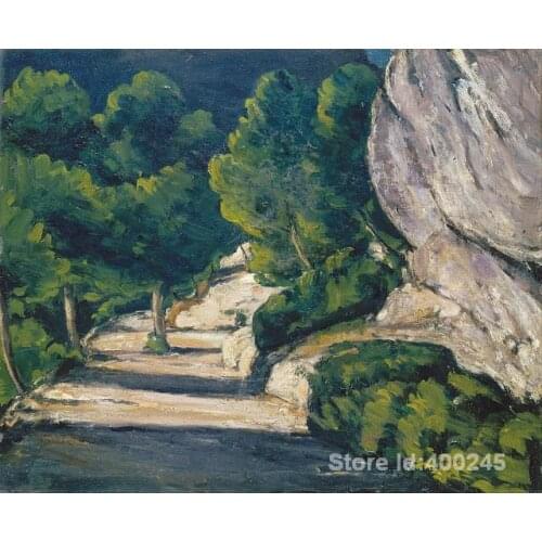 Landscape painting Road with Trees in the Rocky Mountains Paul Cezanne artworks Hand painted High quality