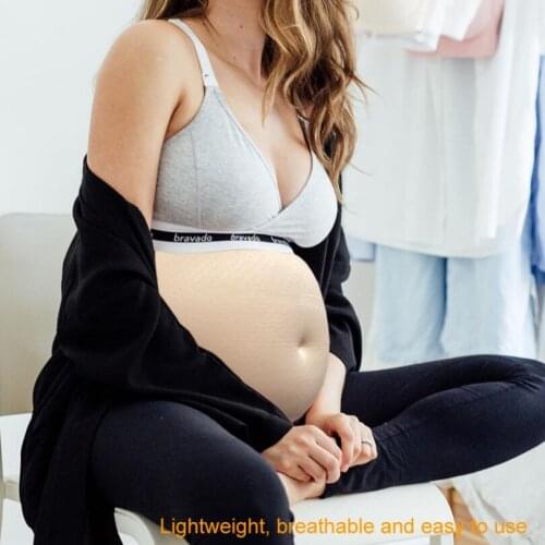 Pregnant Woman Fake Belly Prosthesis Sponge False Belly with Support Belt Cotton Breathable Lightweight Used by Actors as Props
