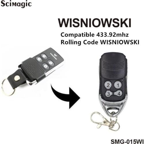 Wisniowski 433.92MHz remote garage door remote control handheld transmitter replacement